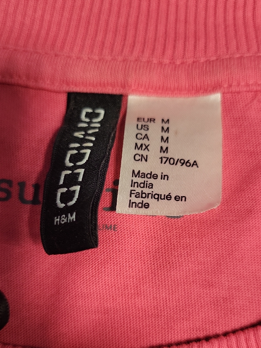 H&M Sublime Long Beach CA Graphic Tee Pink Oversized Medium - Picture 7 of 8